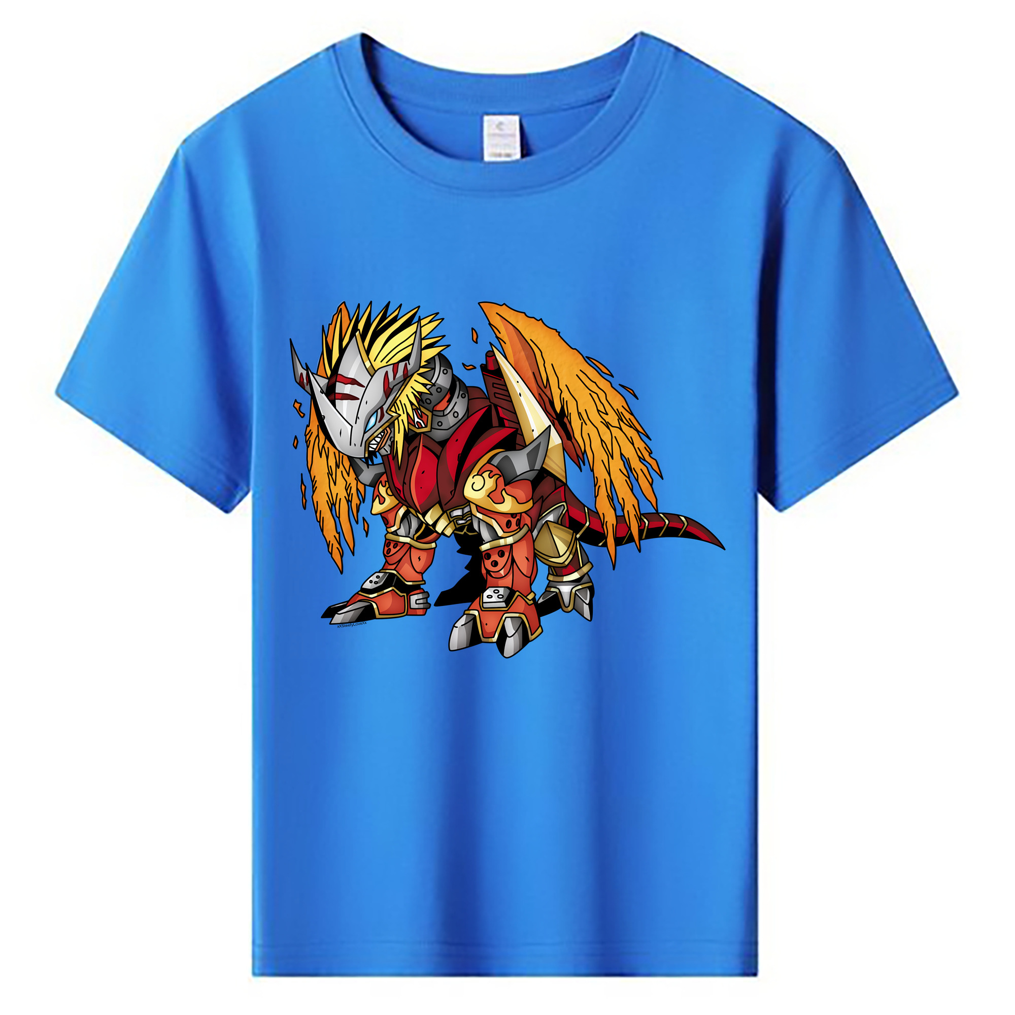（画像用） Digimon デジタルモンスター/デジモン 綿100％キッズTシャツ（フロントプリント）